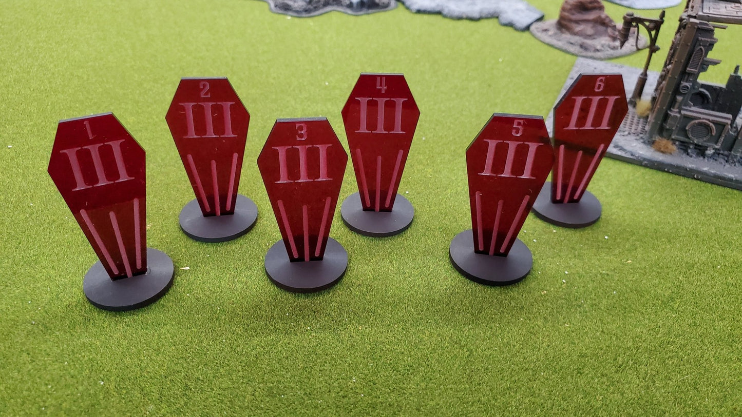 Coffin Shaped Objective Markers