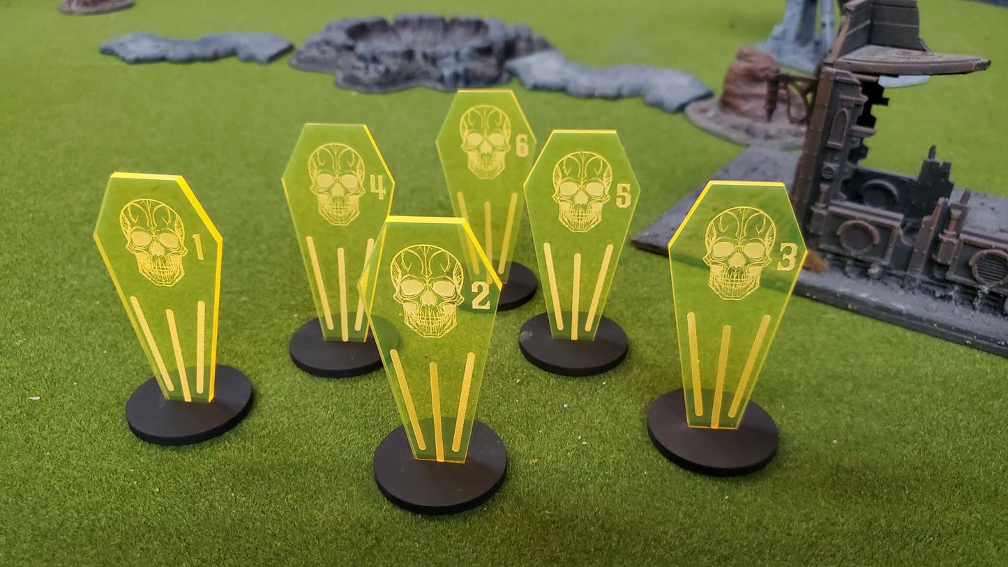 Coffin Shaped Objective Markers